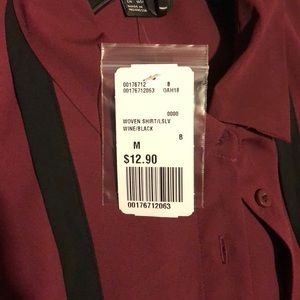 Burgundy button up blouse